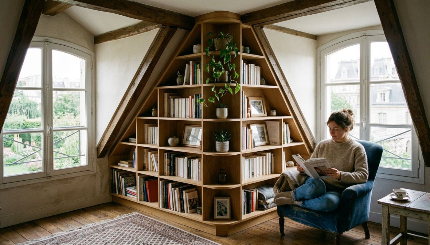 Comment intégrer une bibliothèque sur mesure dans des espaces atypiques ?